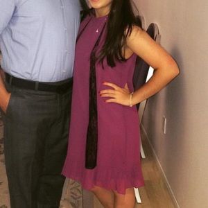 BCBG Purple and Black Mini Dress